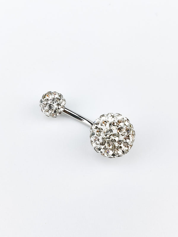 Bauchnabelpiercing mit Zirkonia Silber
