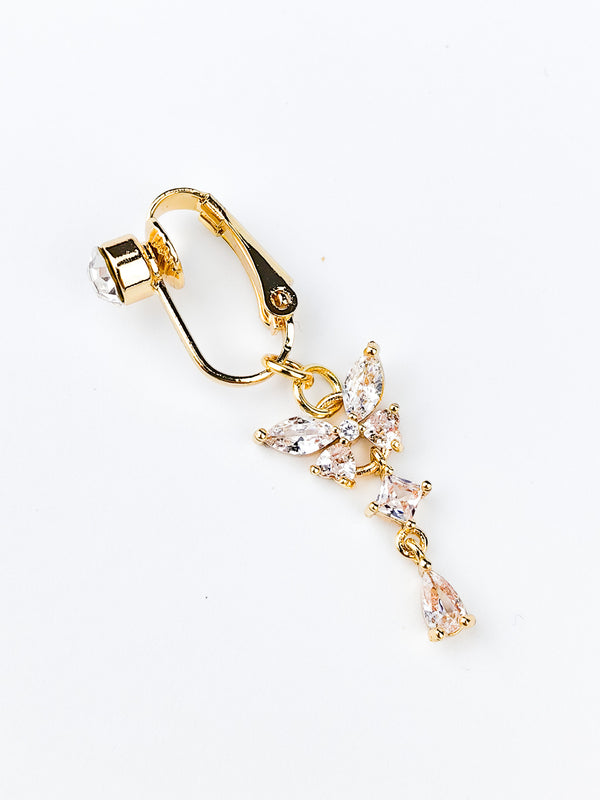 Fake Piercing Nabelring Schmetterling Zirkone