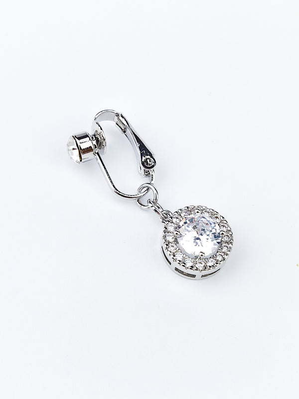 Fake Piercing Bauchnabelpiercing Rund Zirkonia Gold