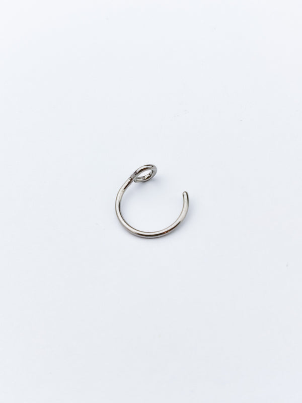 Fake Piercing Nasenring, Ring und Schlaufe