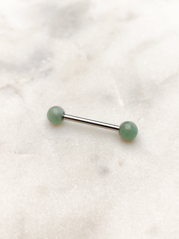 Piercing-Nippelring mit Zirkonia-Rosetten