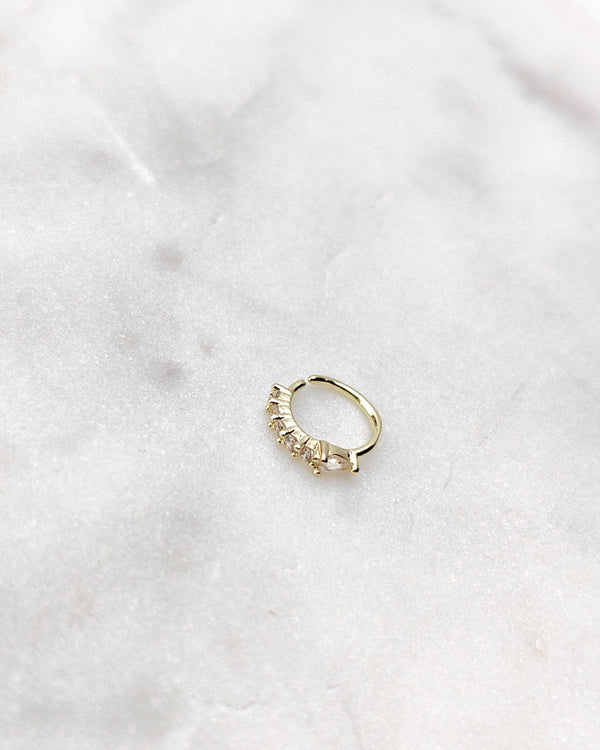 Fake Nostril Piercing Nasenring Zirkonia