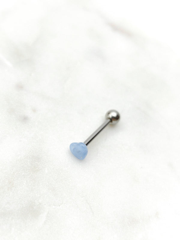 Zungenpiercing Herz