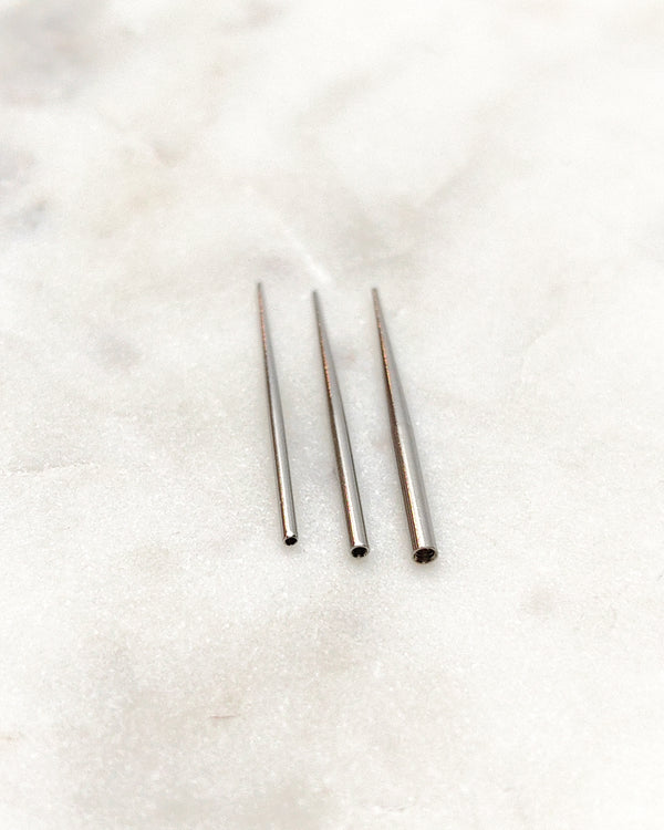 Taper pin for inserting earrings - female thread