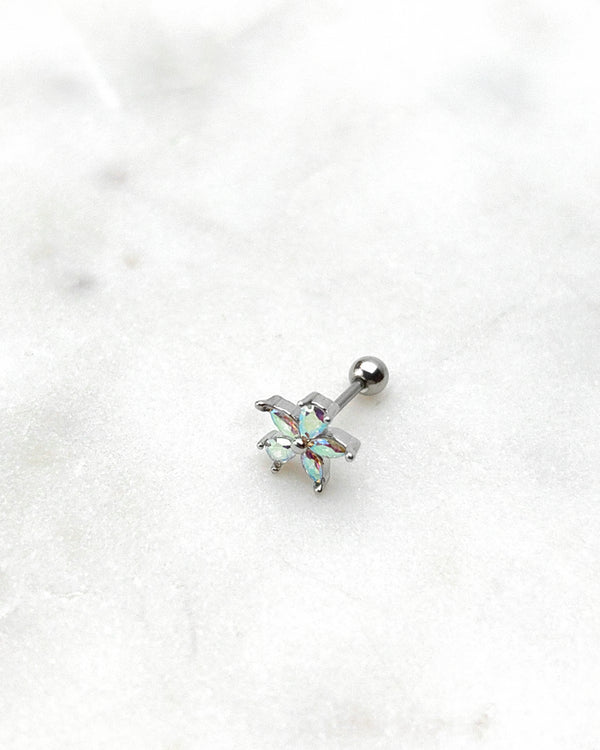 BUTTERFLY Piercing Ohrring mit Kette Gold