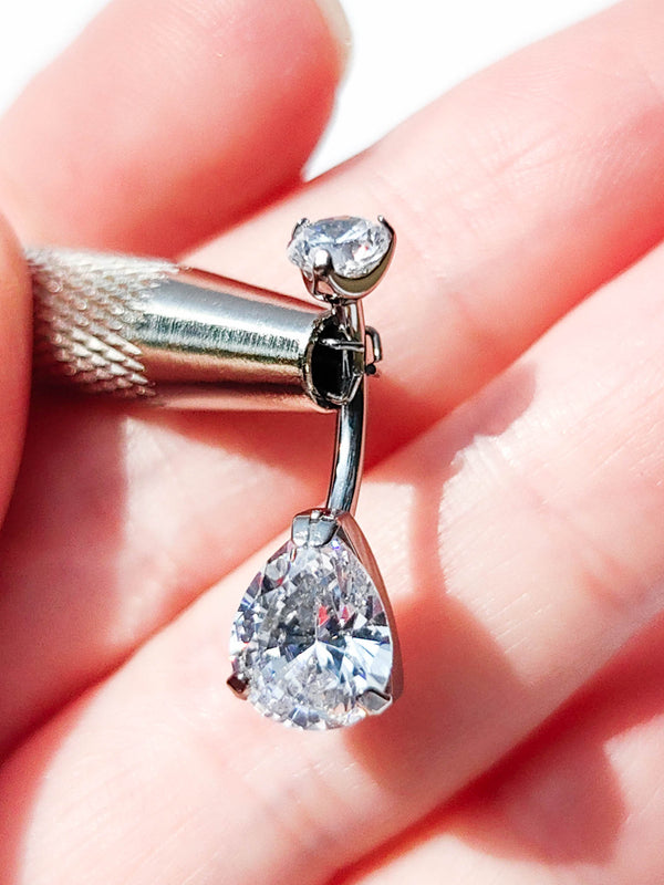 Bauchnabelpiercing Tropfen aus Titan