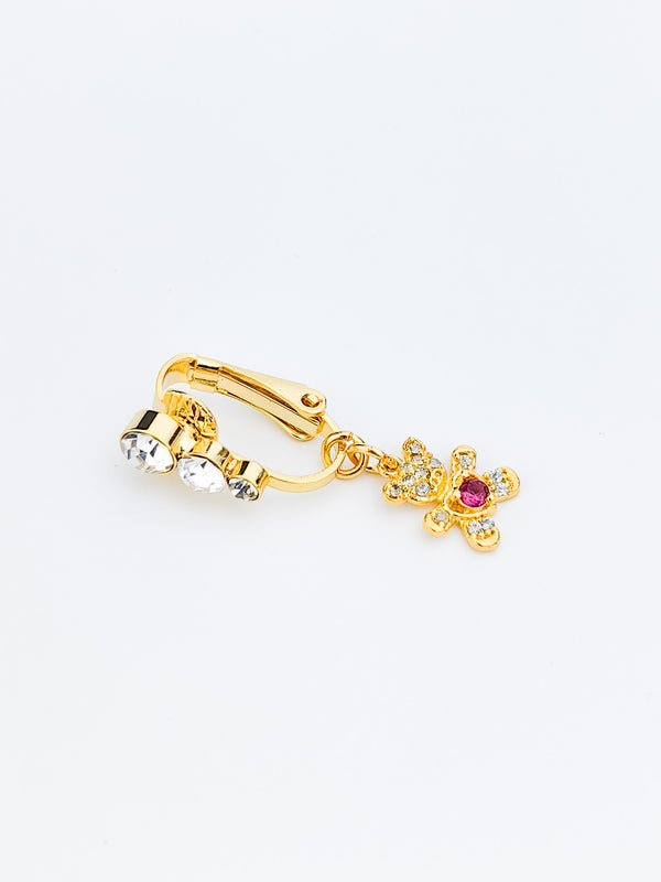 Fake Piercing Bauchnabelpiercing Teddybär Gold